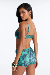 Checking You Out Bikini And Coverup Set - Green/combo