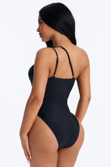 Amira One Shoulder 1 Piece Swimsuit - Black