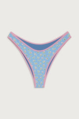 Dove Classic Floral Bikini Bottom - Blue Hawaii
