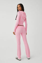 Fleur Cloud Knit Low Rise Pant - Valentine Pink