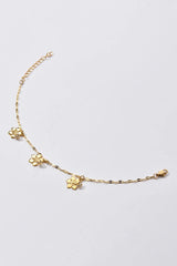 Hibiscus Chain Anklet - Gold