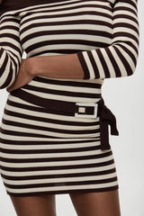 x BELLA HADID Saloon Knit Mini Dress - Cowboy Stripe