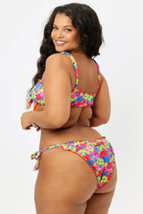 Colby Ruched Bikini Bottom - Groovy