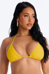 Maui Mix And Match Triangle Bikini Top - Mustard
