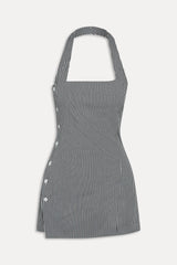 West Cotton Wrap Mini Dress - Morning Gingham