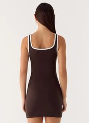 Kayla Mini Dress - Chocolate