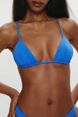 Lumia Skimpy Triangle Bikini Top - Lake Blue