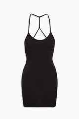 x JENNIE Carla Cotton Mini Dress - Black