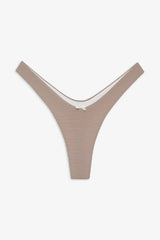 Full Moon Micro Bikini Bottom - Brown Gingham