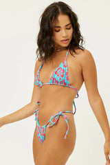 Tia Terry Triangle Bikini Top - Blue Magic