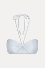 Rumi Bandeau Shine Bikini Top - Frosting
