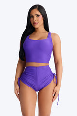 Maui Mix And Match Tank Shirt Bikini Top - Violet