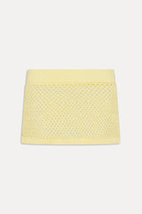 Adaline Crochet Mini Skirt - Whipped Butter