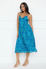 Fresh Nectar Midi Dress Blue