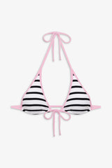 Paradise Micro Halter Bikini Top - Vintage Stripe