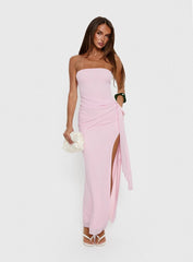 Analeah Strapless Maxi Dress Pink