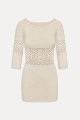 Festival Crochet Knit Mini Dress - Bunny