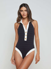 Natalya Collared One-Piece
