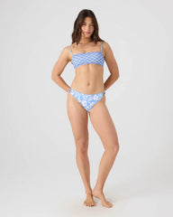 Golden Glow Lace Up Bandeau Bikini Top