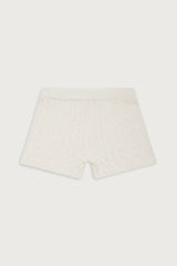 Evermore Cable Cloud Knit Micro Short - Snow White