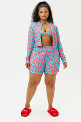 Cheri Terry Cardigan Sweater - Blue Magic