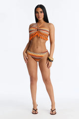 Promised Forever Bikini And Sarong - Orange/combo