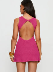 Rhapsody Knit Mini Dress Pink