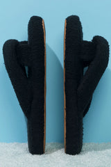 Juna Terry Slide Sandal - Black