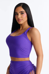 Maui Mix And Match Tank Shirt Bikini Top - Violet