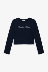Kennedy Cotton Knit Sweater - Deep Sea Blue
