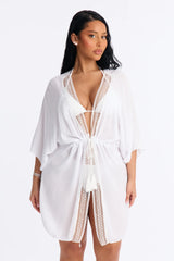 Paradise Living Cover Up Kimono Dress - White