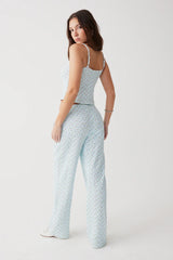 Cabin Waffle Pant - Cozy Stripe