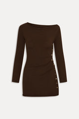 Elsa Off The Shoulder Mini Dress - Amber