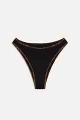 x BELLA HADID Presley High Waisted Bikini Bottom - Lucky Leopard