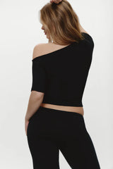 Montecito Boat Neck Knit Shirt - Black