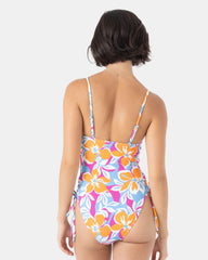 Topanga Canyon Lace Up Side One Piece Swimsuit