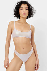 Dawson Iridescent Cheeky Bikini Bottom - Gilded Angel