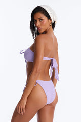 Moxy Textured 2 Piece Triangle Bikini Set - Lavender