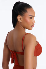 Maui Mix And Match Bandeau Bikini Top - Rust