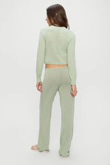 Ela Low Rise Knit Pants - Eucalyptus