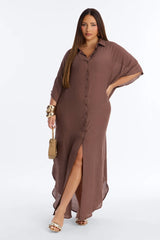 Lazy Summer Daze Cover Up Dress - Chocolate