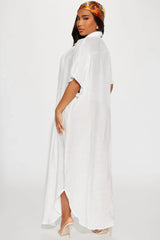 Lazy Summer Daze Cover Up Dress - White