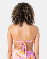 Bell Bottom Blooms Ring Bandeau Bikini Top