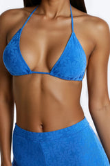 Marla Terry Cloth 2 Piece Boyshort Bikini Set - Blue