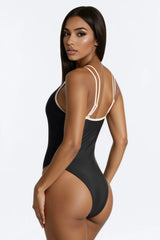 Tatia 1 Piece Bralette Swimsuit - Black