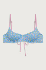 Cola Underwire Balconette Bikini Top - Blue Hawaii