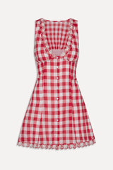x BELLA HADID Farm Gingham Mini Dress - Malibu Picnic
