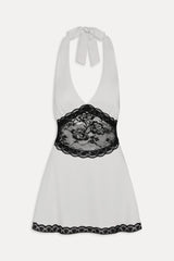 Audrey Satin Mini Dress - Soft Sand