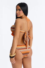 Promised Forever Bikini And Sarong - Orange/combo