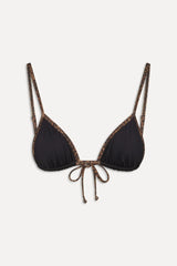x BELLA HADID Lumia Triangle Bikini Top - Lucky Leopard